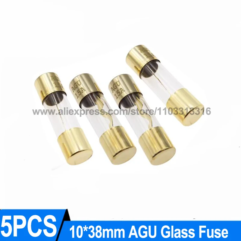 5PCS 10*38MM Gold P…