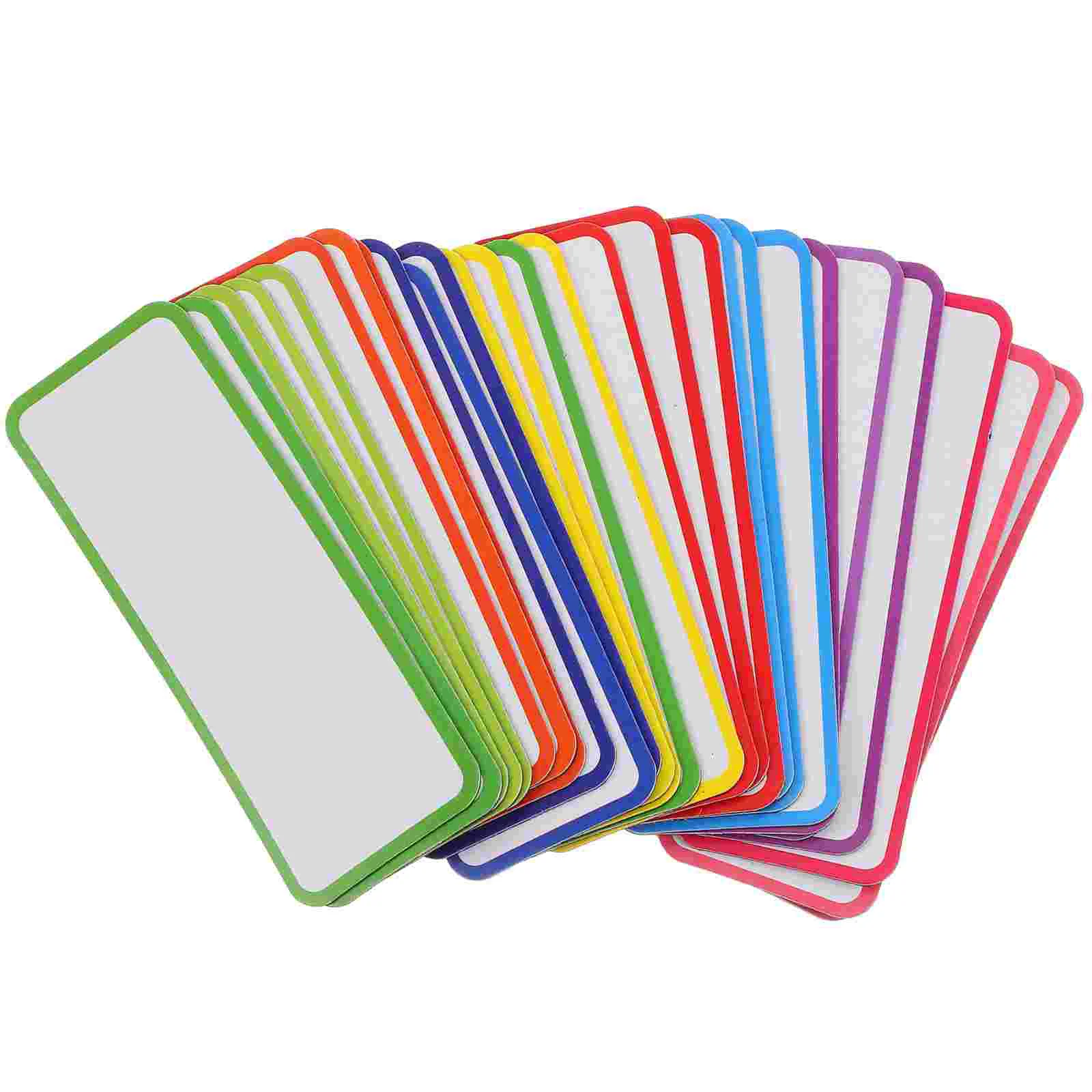 27 Pcs Magnetic Labels Whiteboard Stickers Refrigerator Magnets Erasable Card Name Tags Colored Dry Erase Memo Wipe off Markers