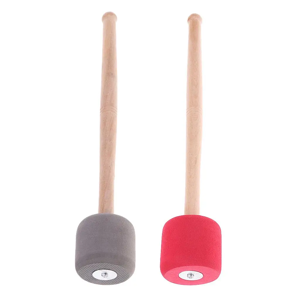 Foam Concert Bass Drum Mallet Drumstick with Wood Handle for Musical Percussion Instrument