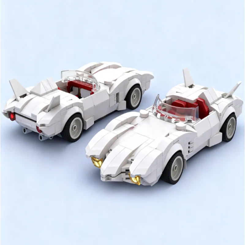 378 ชิ้น MOC ซิตี้ เทคนิคอล ทูนเนล ความเร็วสูงสุด ​ ​ ตัวต่อรถแข่ง MACH5 ชุดของเล่นรถแข่งสปอร์ต ของขวัญสำหรับเด็กและเพื่อน