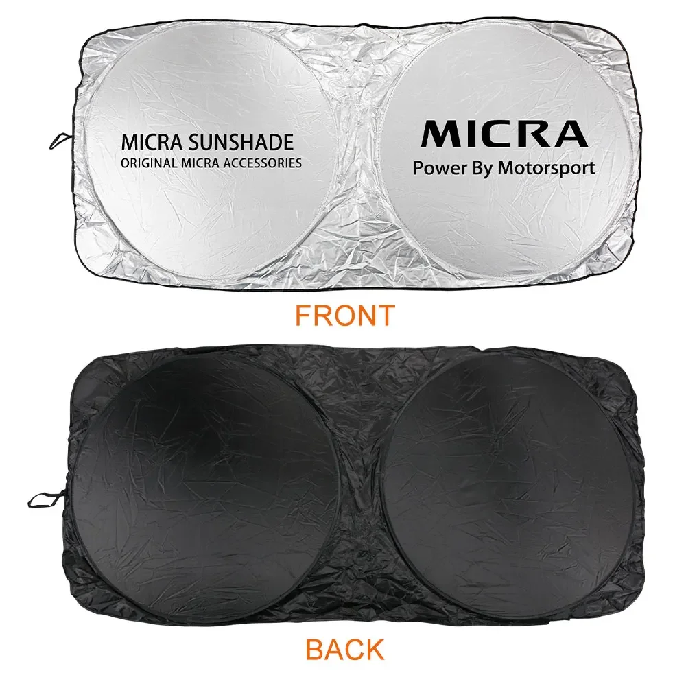 For Nissan Micra Car Windshield Sunshades Flodable Covers Car Front Window Sunshades Sun Shade Unti-UV Visors Auto Accessories