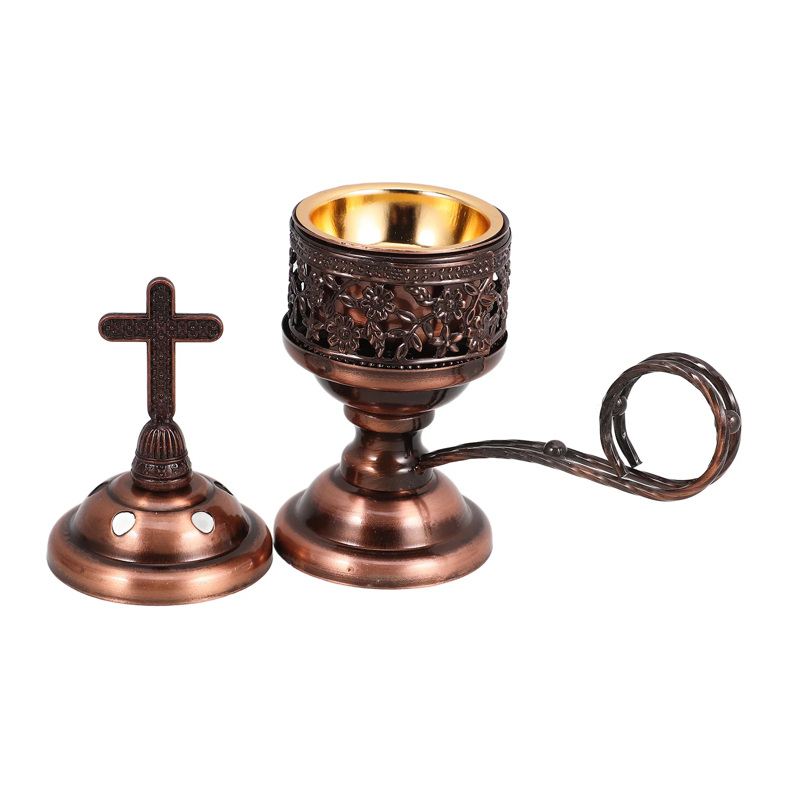 

Stainless Steel Burner Censer Retro Decorative Holder For Cone Incense Indoor Incense Burner Adornment Home Bedroom