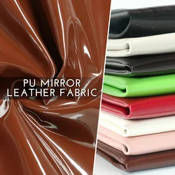 100*140cm Shiny Glossy PVC Fabric Soft Vinyl Leather Fabric PU Imitation Leather Fabric For DIY Bag Dress Upholstery Material