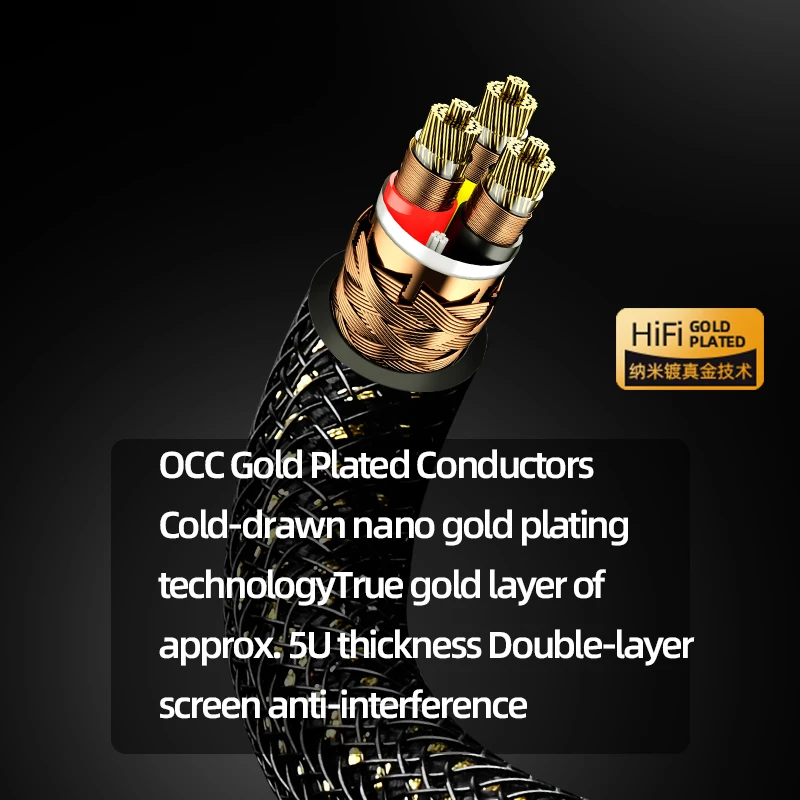 Cavo di alimentazione HiFi ATAUDIO con cavo di alimentazione audio con spina placcata oro in fibra di carbonio UE/USA/AU per amplificatore con filtro di alimentazione