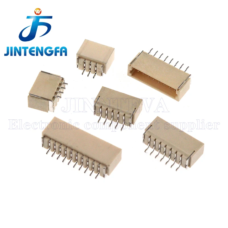 50PCS SH1.0mm 2P 3P 4P 5P 6P 7P 8P 9P 10P Pin JST 1.0MM SMD Terminals Plastic Shell Male Plug + Female Socket Wire Connector