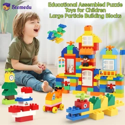 70/130/200pcs DIY Toys Large Partical Creative Building Block Basic Brick Educational Assembled Puzzle Fit Legoeds Gift for Kids