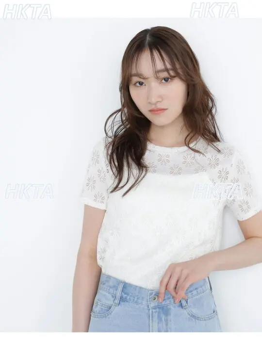 

Japanese Style Commuter Exquisite Soft Lace Versatile Hollow T Shirt Women Summer New Round Neck Short Sleeves Tshirt Top