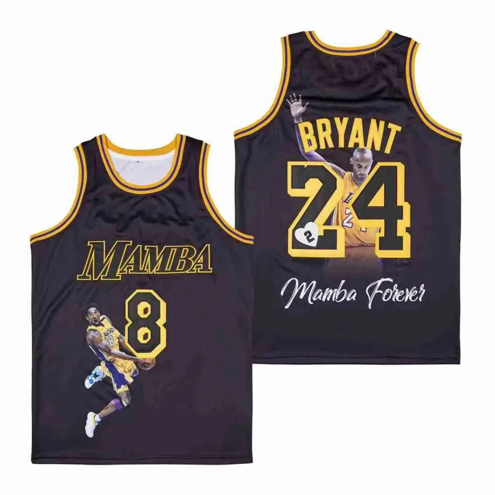 Men's Fashion Classic Jersey 3d Printed Pattern Basketball Star Kobe Bryant Outdoor Sports Casual Basketball Sleeveless Jersey