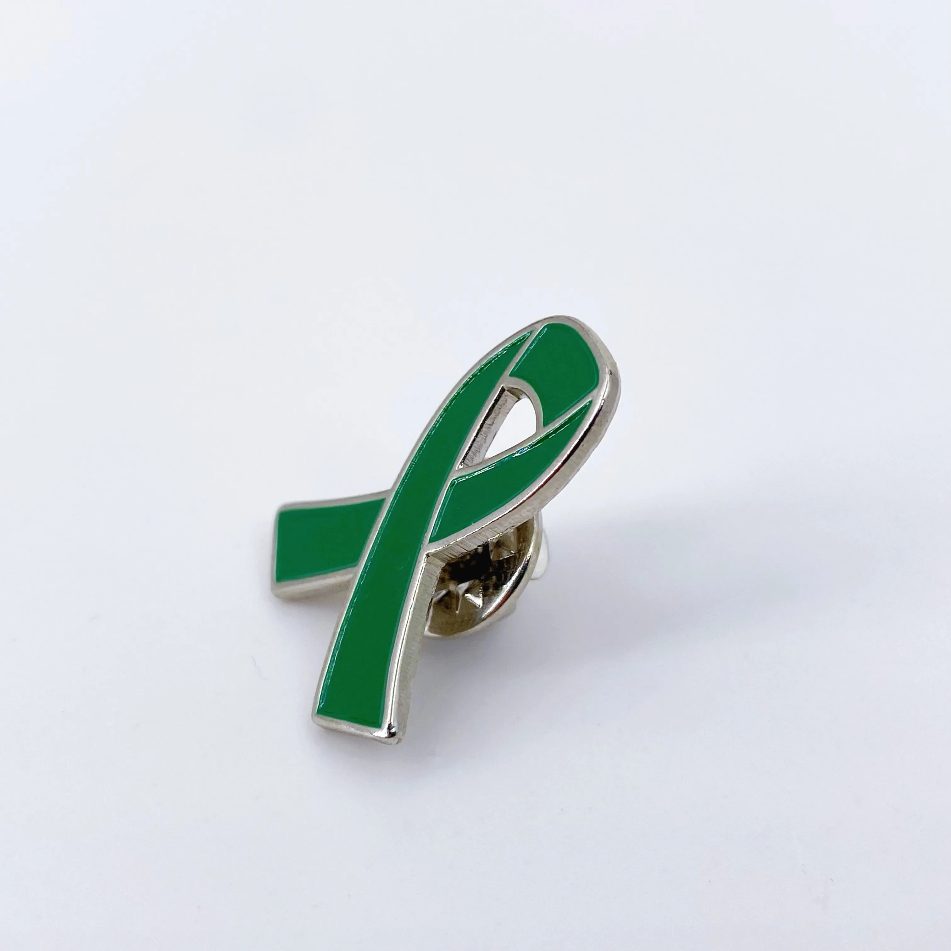 دبوس طية صدر السترة بشريط أخضر للصحة العقلية - بروش للتوعية بالمينا لمجموعات الدعم وأحداث الدعوة وإكسسوارات صندوق الخيرية