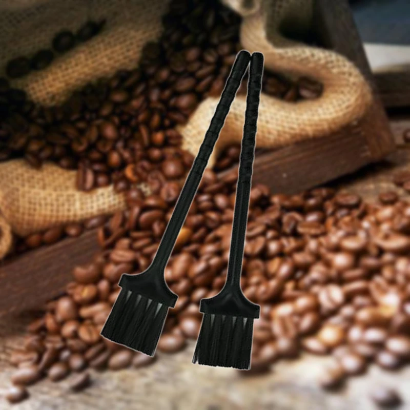 Spazzola da cucina multifunzionale da 2 pezzi spazzola per la pulizia della tastiera polvere in Nylon nero spazzola piccola in plastica per smerigliatrice