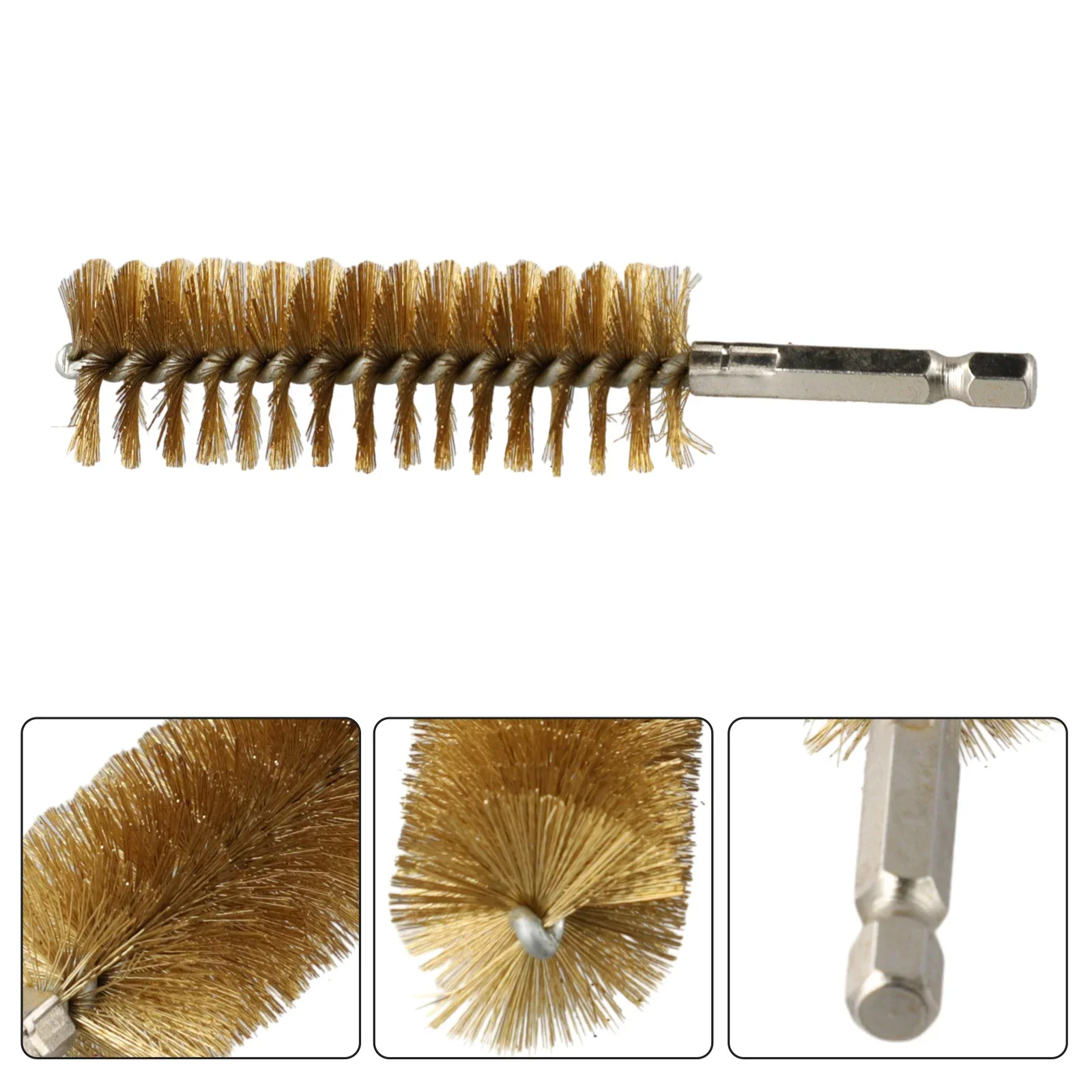 1pc Szczotka do czyszczenia wiertarki 9-25mm Drut mosiężny do rur drutowych Maszyny do czyszczenia rdzy Usuwanie Mycie Polerowanie Narzędzie obrotowe