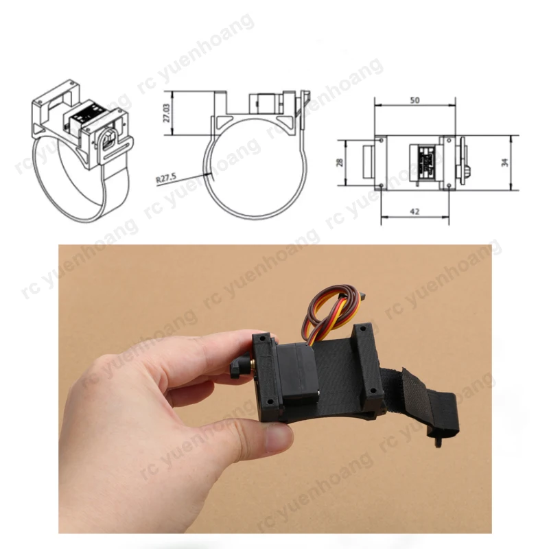 1PCS Adjustable Remote Control Distance Cable Tie Launcher Airdrop Release Thrower Load 1kg for FPV RC Aircraft Payload Drop