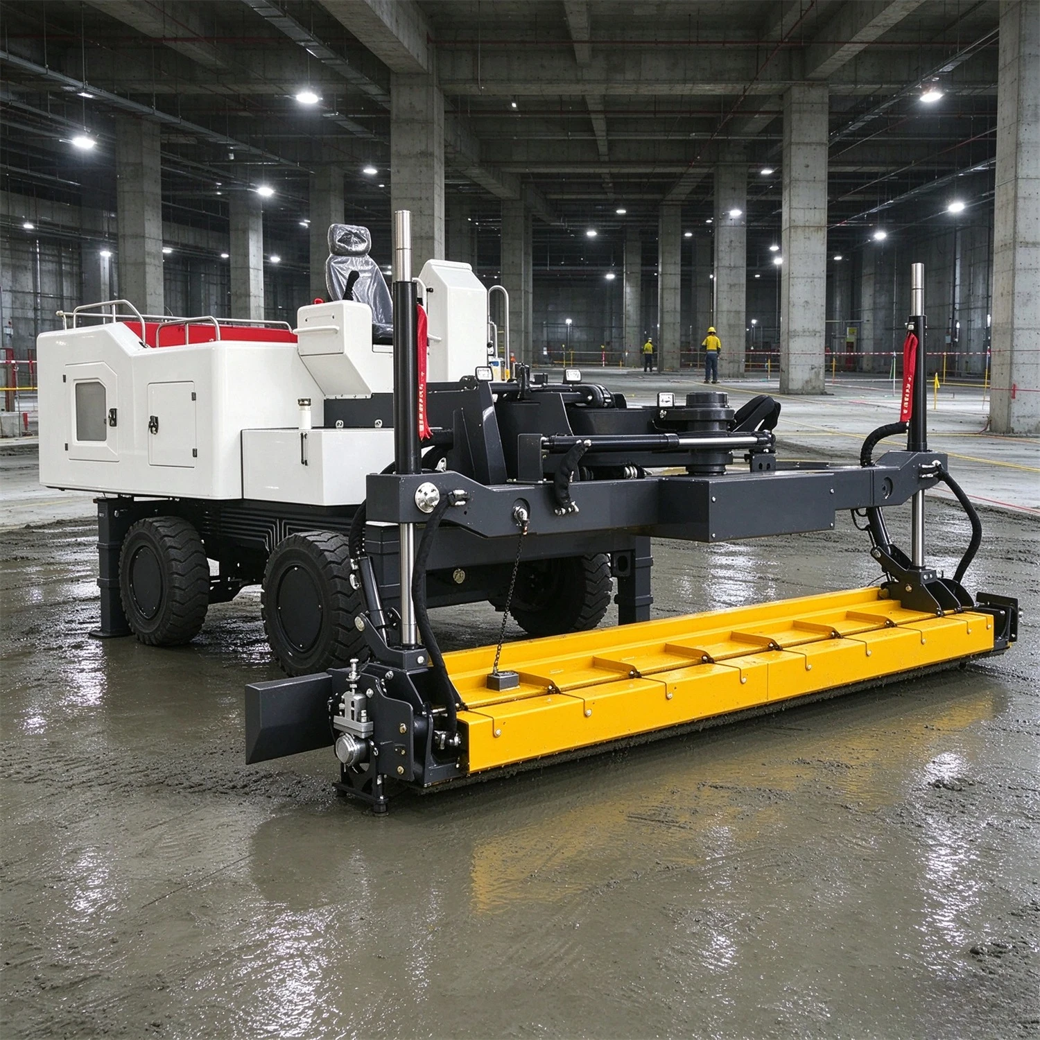 Large Working Range Telescopic Arm Concrete Laser Screed Machine Concrete Surface Leveling Machine Factory Price