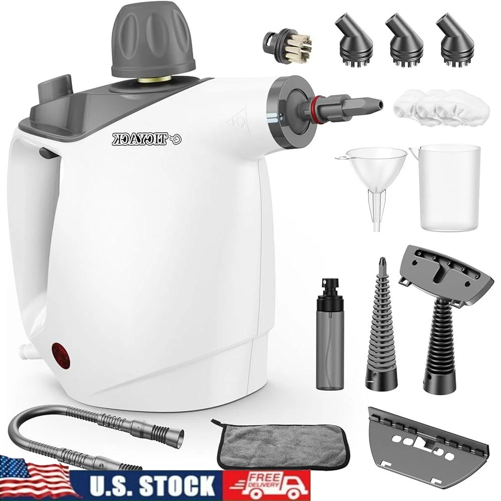 

Handheld Steam Cleaner 16PCS Accessories Safety Lock 500ML Natural Steam Cleaning High Pressure Automatic and Manual Options