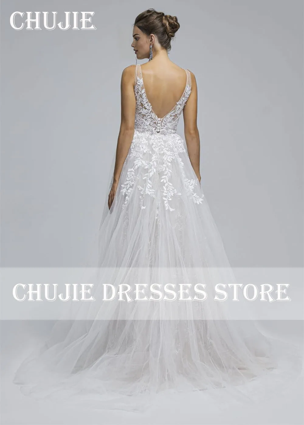 Profundo decote em v rendas apliques vestidos de casamento feminino uma linha plissado vestidos de noiva elegante personalizado vestido de noiva novia