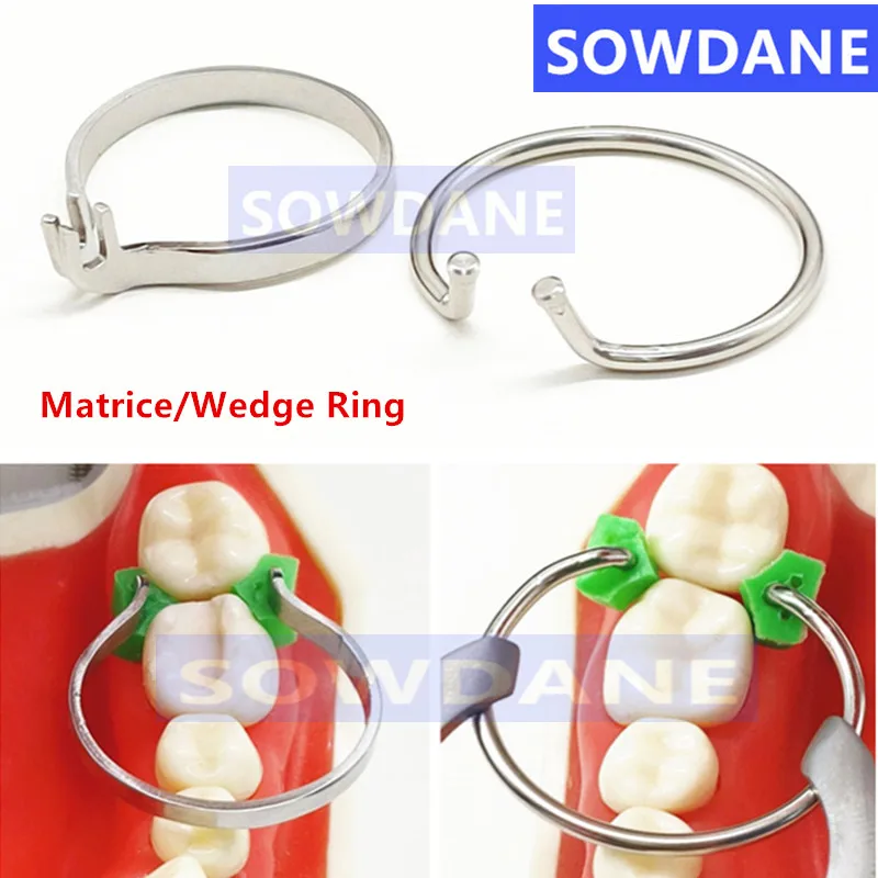 Metal Ring Holder for Placing Matrix Dental Sectional Contoured Matrice Matrices Ring Delta Wedge Placer Holder