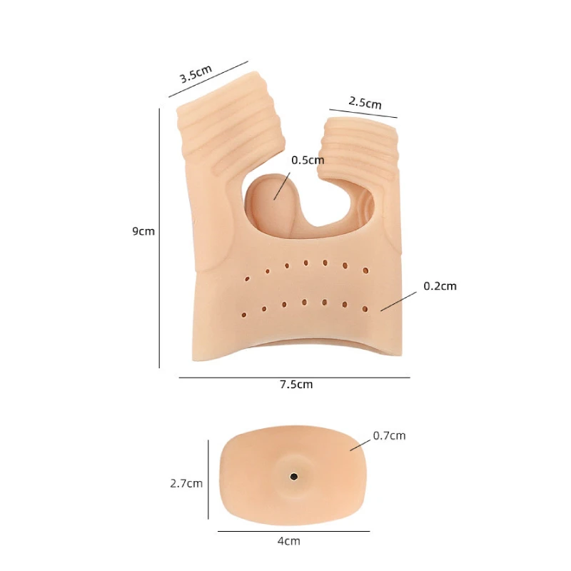 10 Stuks = 5 Paar Eeltknobbels Scheiders Overlappende Teen Stijltang Splitter Beschermer Gel Voeten Zorg Siliconen Valgus Corrector