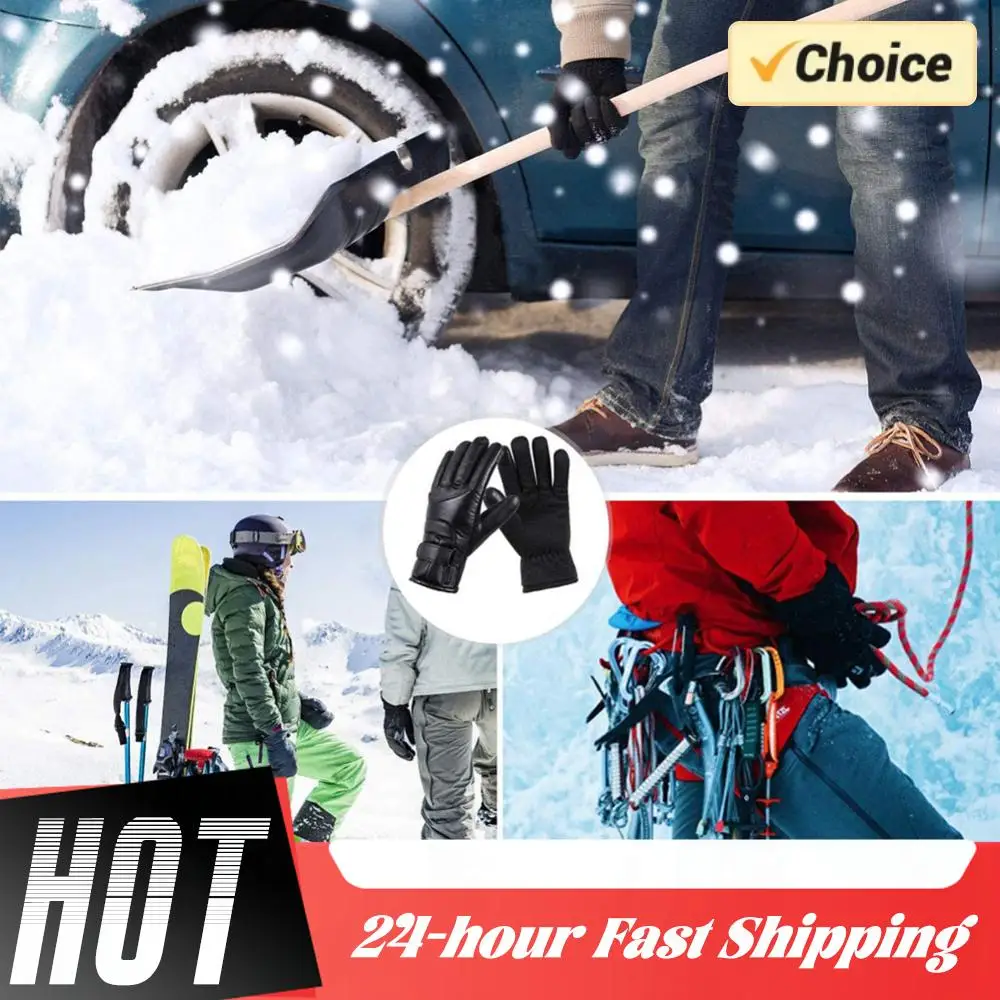 

Кожаные перчатки с USB-подогревом, водонепроницаемые, для активного отдыха, велоспорта, с сенсорным экраном, для походов, катания на лыжах, рыбалки