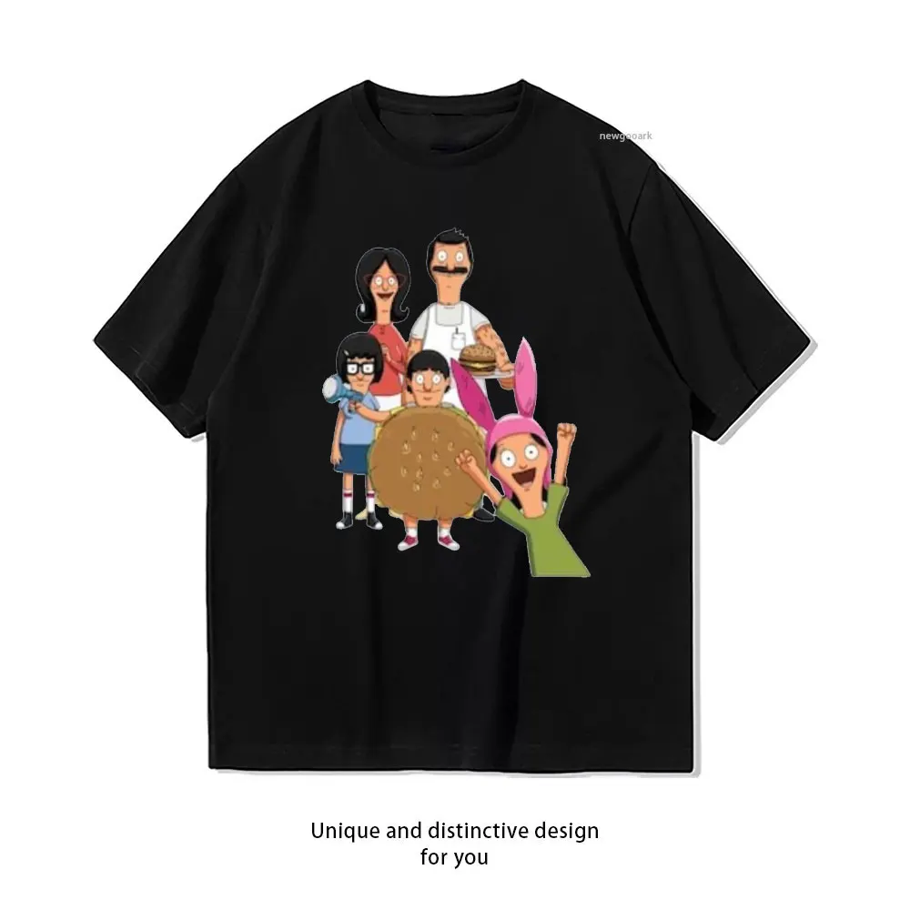 بوب برغر امرأة التي شيرت تينا بوب جين ليندا لويز بيلشر تيدي الكرتون الجرافيك تي شيرت خمر الرسوم ملابس علوية من القطن المحملة #3