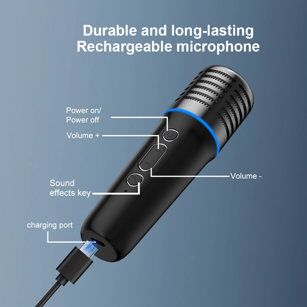 For 12V-24V Vehicles FM for karaoke Microphone As Shown In The Figure Fm Transmission Distance 5m For 12V-24V Vehicles