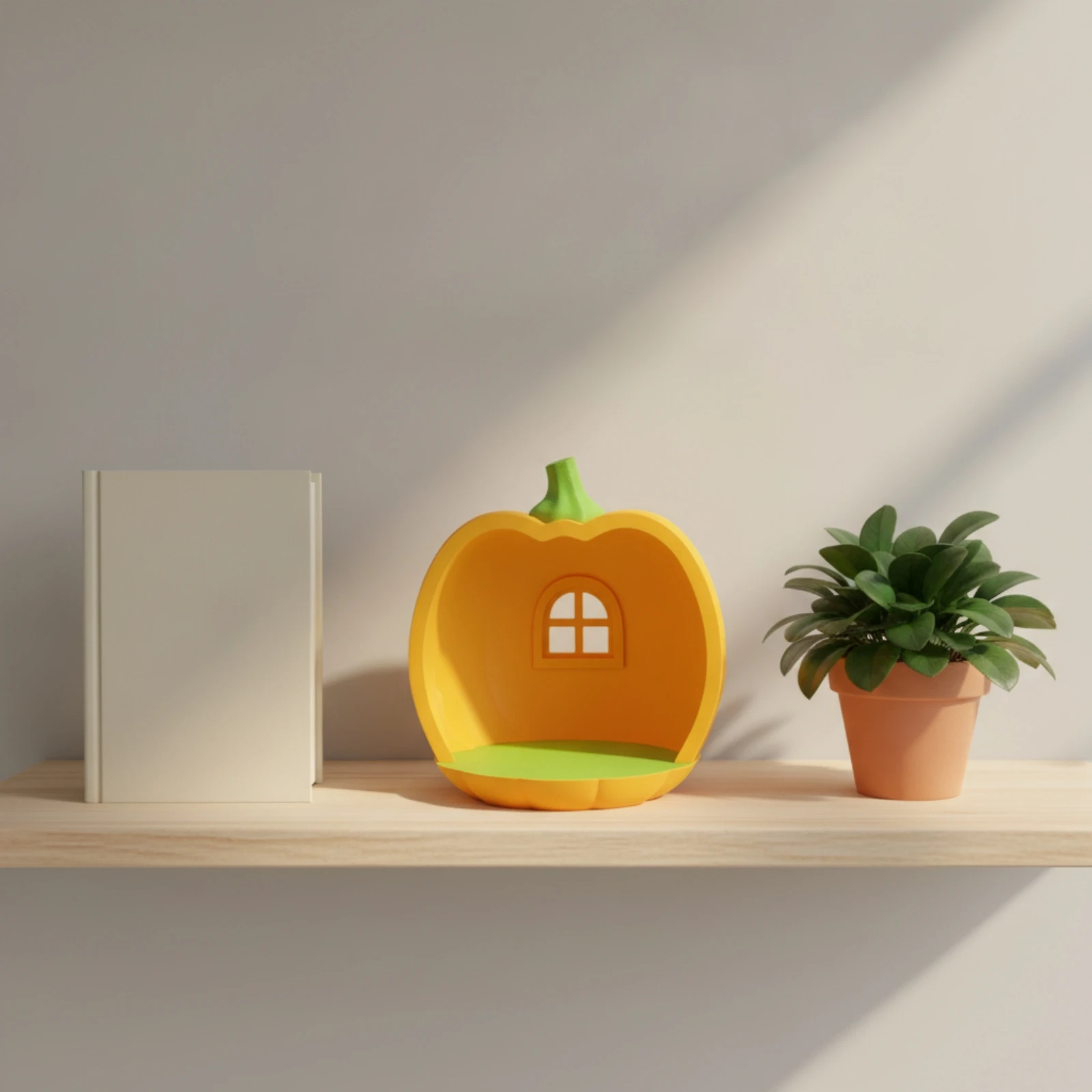 Pumpkin Dollhouse Halloween Dollhouse Shell with Window Toy Collectible for Hobbyists, Seasonal Decor, Pretend Play