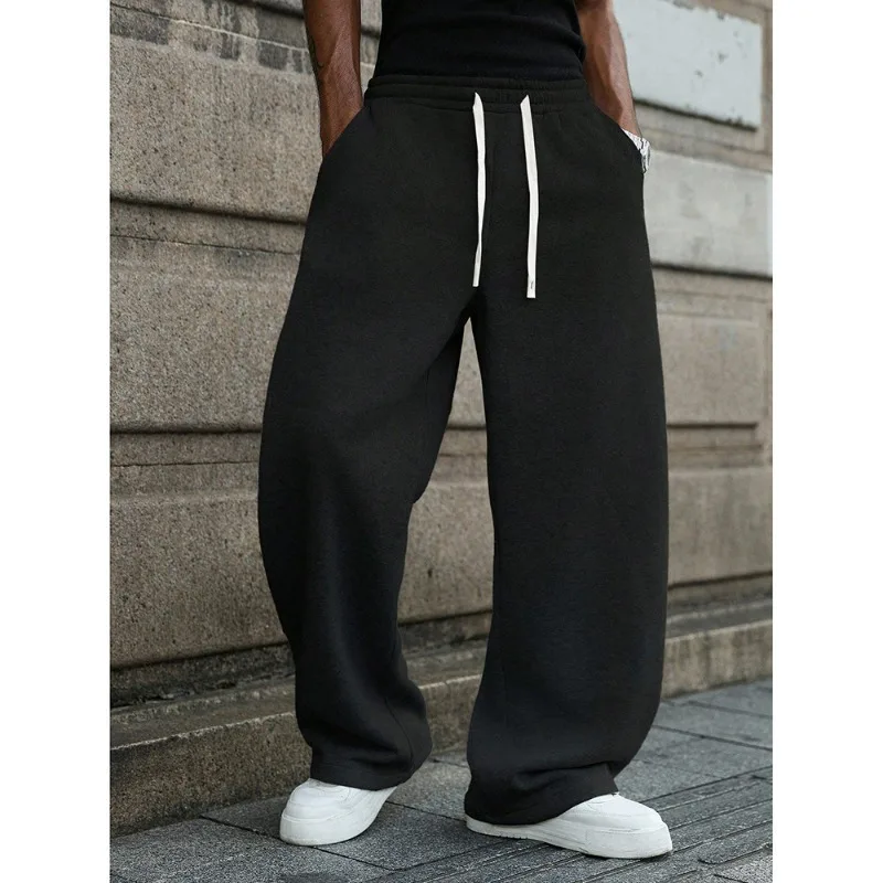 American Trendy Casual Pants Men Cross-border Foreign Trade Loose Drawstring Sportswear Pants Trendy and Versatile Long Pants