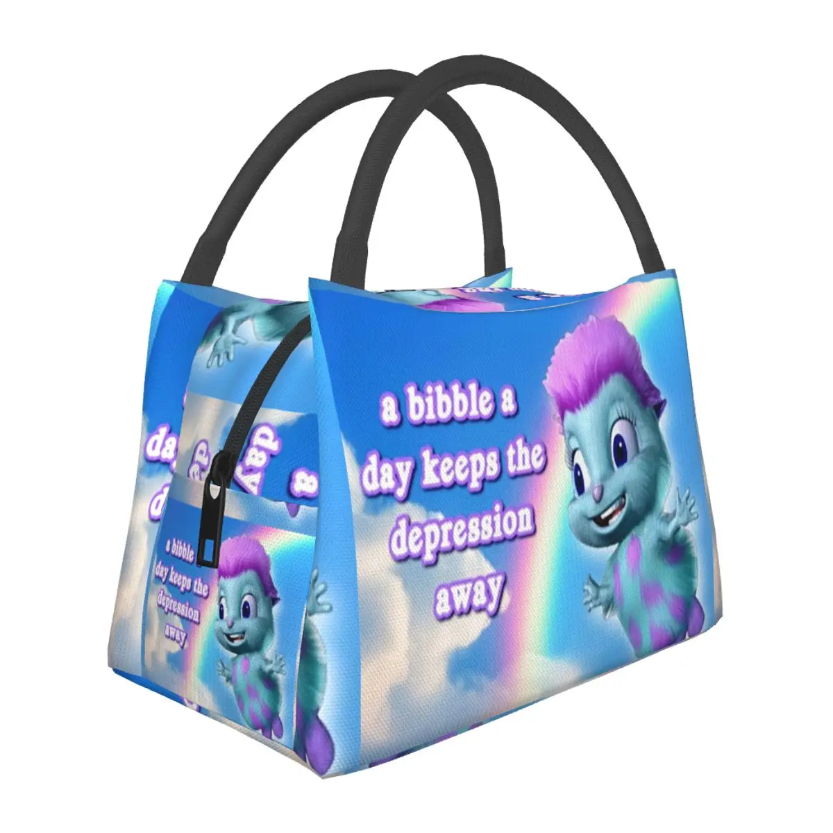 

A Bibble A Days Keeps The Depression Away Lunch Bags Insulated Bento Box Portable Lunch Tote Picnic Bags for Woman Kids School