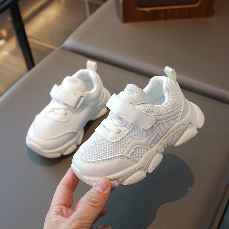 Four Seasons New Children's Sports Shoes Toddler Girls' Fashion Leisure Mesh Breathable Non-slip Running Shoes Student Sneakers