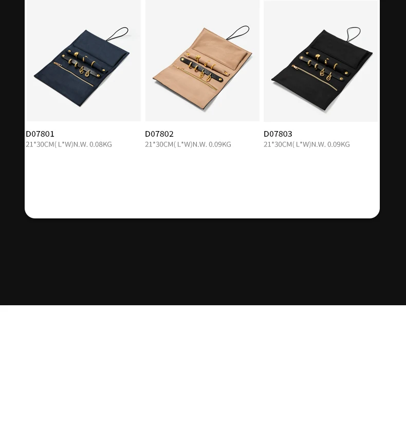 Oirlv PU-Leder Schmucktasche Tragbarer Schmuck-Organizer Multifunktionale Aufbewahrungstasche für Ringe, Ohrringe, Halsketten, Armbänder Reise-Aufbewahrungstasche Geschenktasche – Detail 6