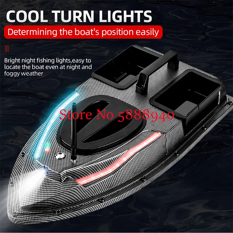 Profession GPS Beidou Position 40GPS Point Remote Control Bait Boat 500M Auto Return 1.5KG Load High Speed RC Fishing Bait Boat