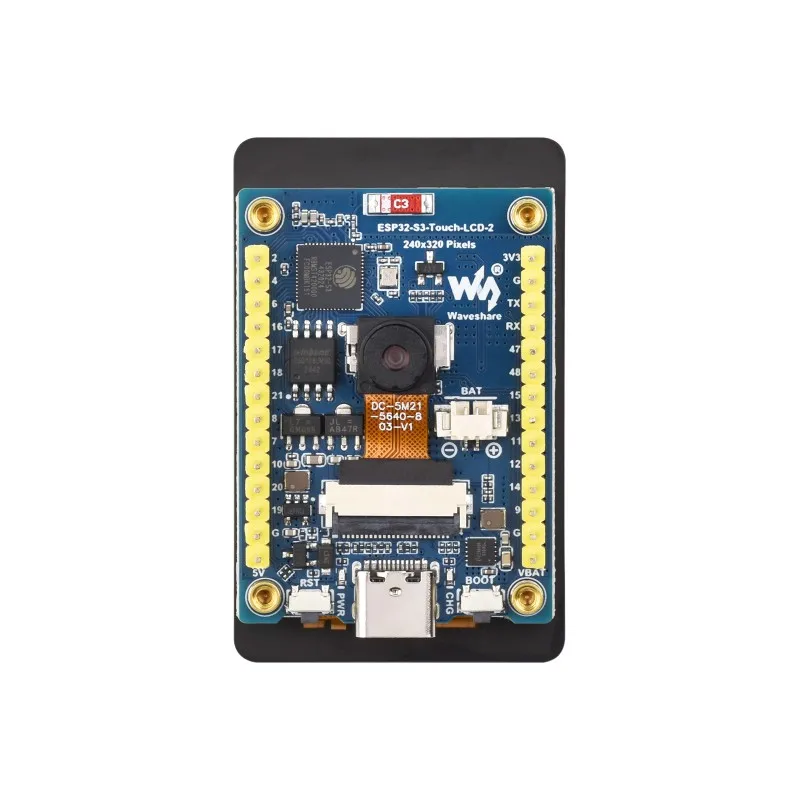 

Waveshare ESP32-S3 2-дюймовая емкостная плата для разработки сенсорного дисплея, 240×320 пикселей, IPS-панель, 32-битный двухъядерный процессор LX7