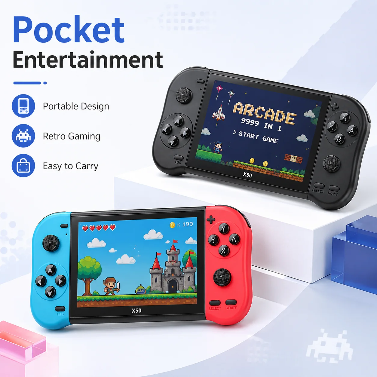 Gaming Console G90 - X50 Portable Retro Handheld Game Console