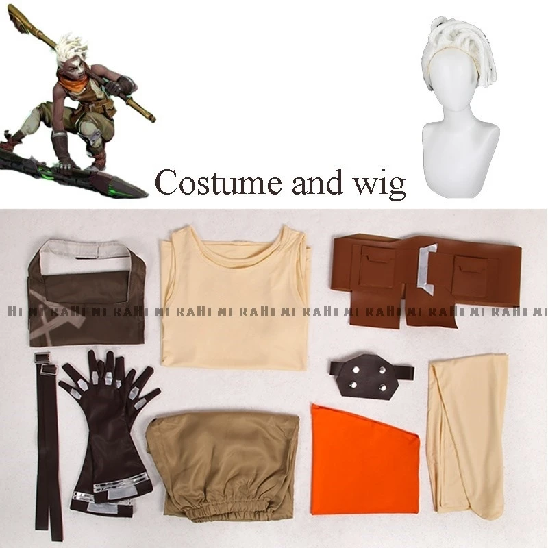 Arcane Tv Lol Ekko Cosplay Costume Wig Pants Suit Game RolePlay Boy Savior Outfit Halloween Anime Game Fancy Party Men Women Set