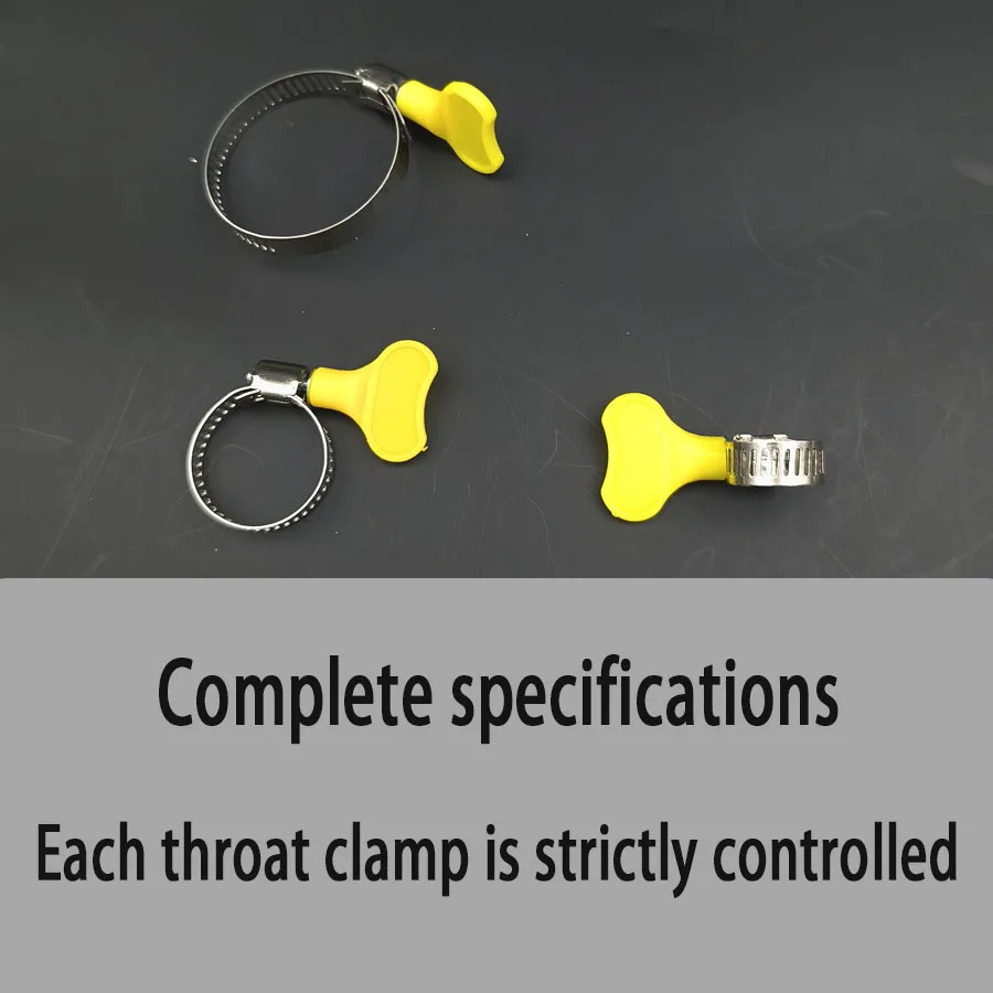 5 шт., ручка из нержавеющей стали, горловой зажим, ручка, зажим для трубы, ручной поворотный зажим для трубы с ручкой, зажим для горла