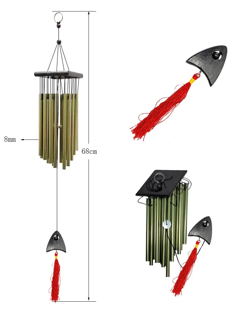 creative 16 Tubes Windchime Large Bells Wind Chimes Chapel Home Decor for Garden Outdoor Decoration Decor Gifts home decor