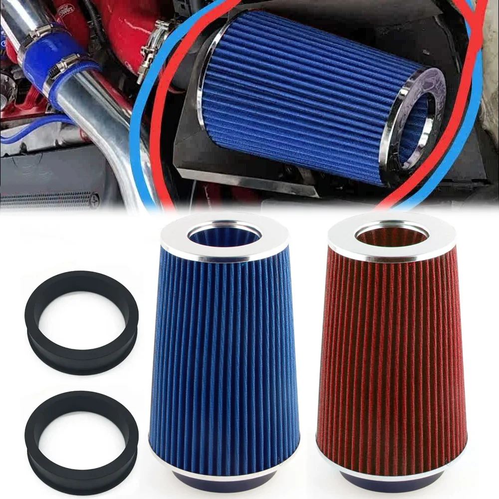 Car Air Filter 76mm Intake Filters 3inch Universal High Performance Car Air purifier High Flow Washable for Cold Air Intake