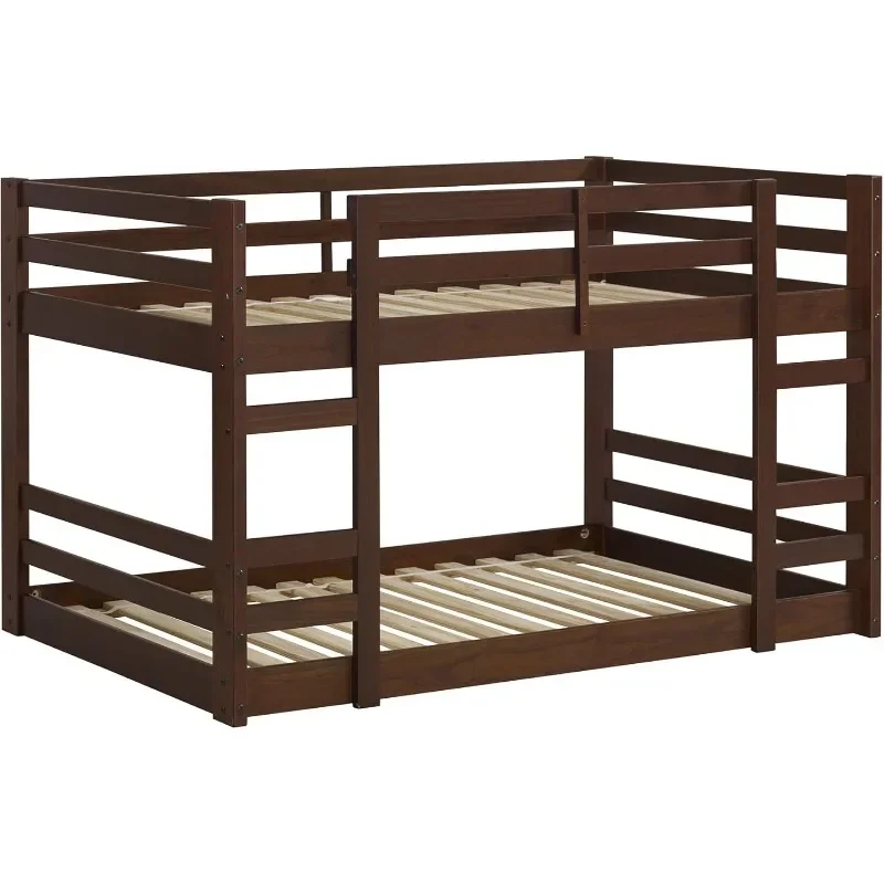 Classic Solid Wood Stackable Jr Twin over Twin Bunk Bed, Twin over Twin,