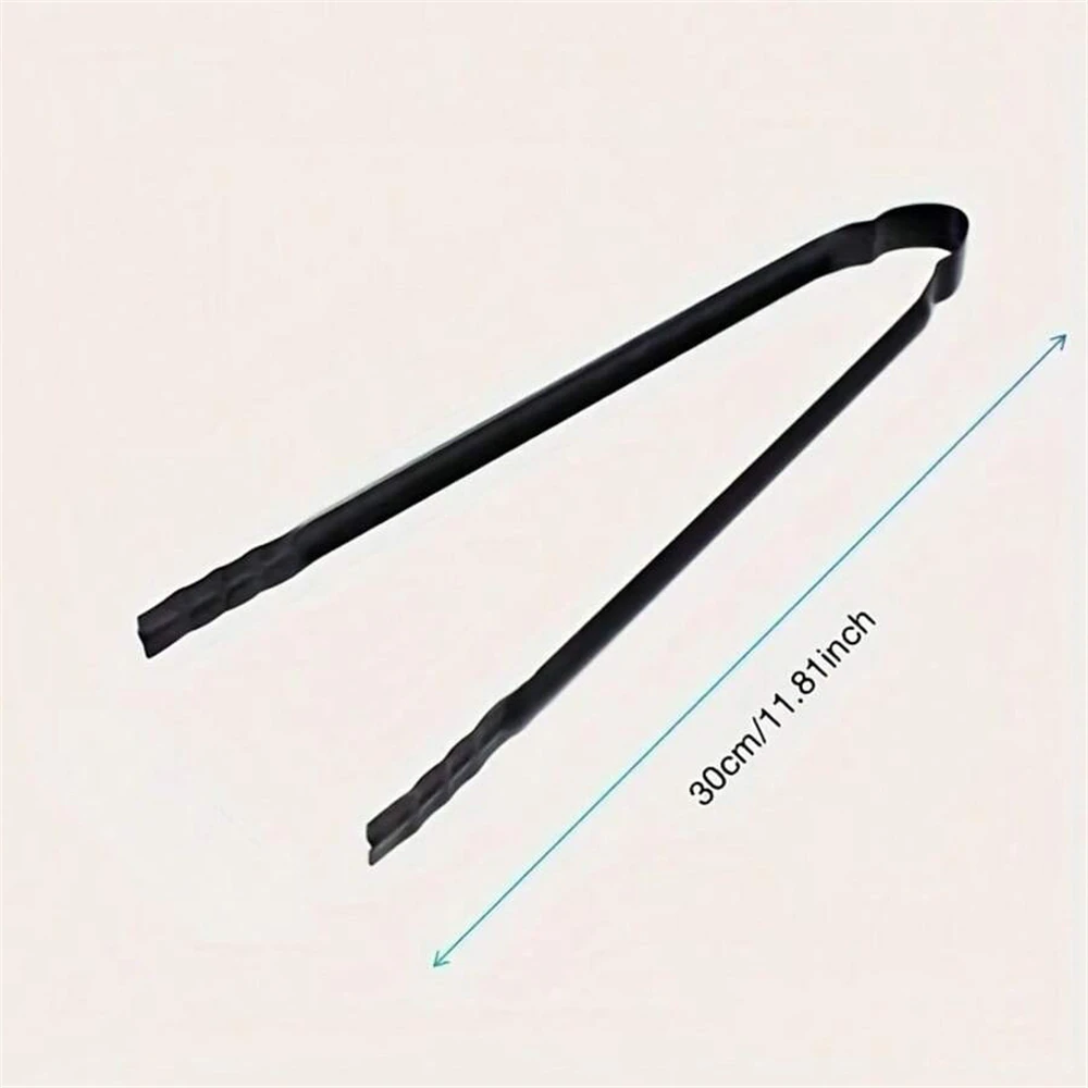 1PC BBQ Charcoal Tongs Multifunctional Charcoal Serving Tools Metal Clip Tongs for Hiking Cooking Fireplace Grill