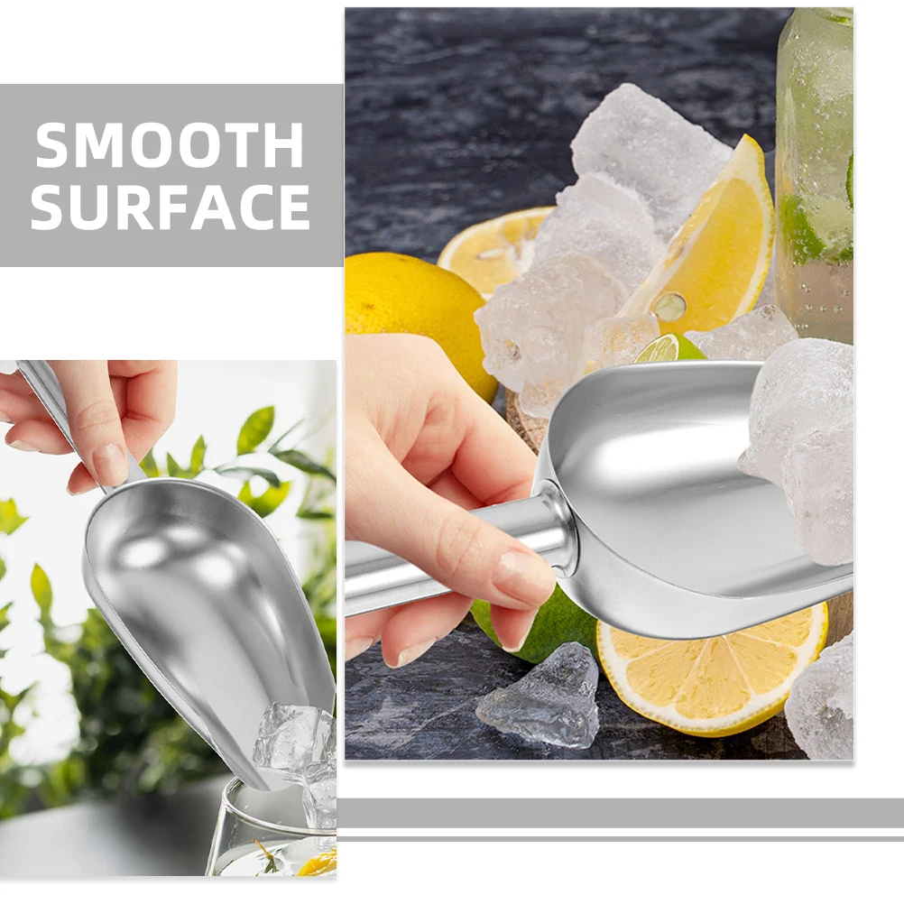 

Ice Shovel 9 Inch Stainless Steel Scoop Kitchen Tool Grain Ice Cube Shovel Ergonomic Design Easy Clean Use