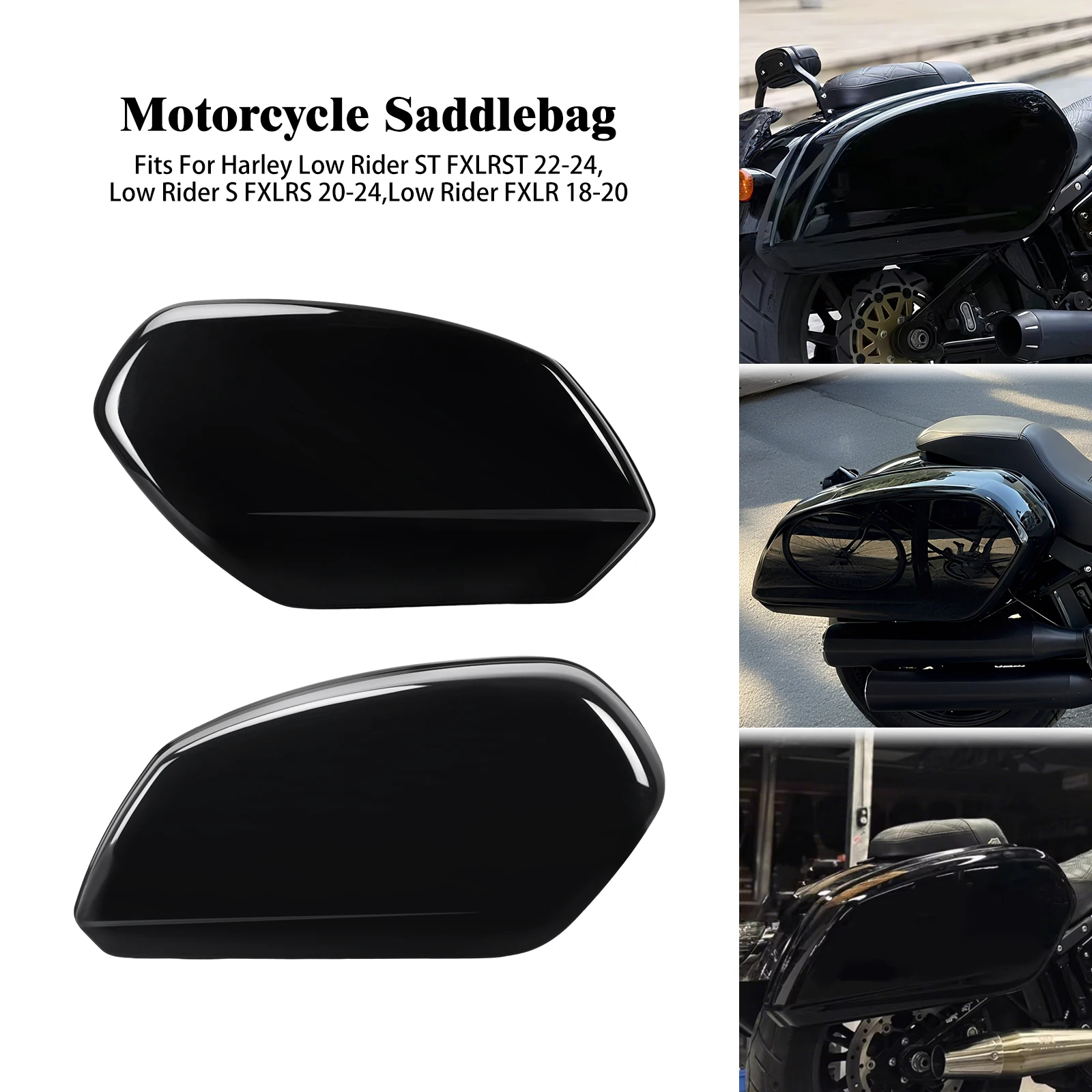Motorcycle Saddlebags Side Hard Luggage Bags With Docking Kits For Harley Softail Low Rider ST 2022-24 FXLRS 20-24 FXLR 2018-20