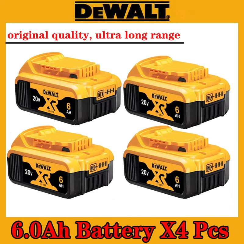 

High Rate 100% Genuine Dewalt 20V Battery, 6000MAH Rechargeable Lithium Ion Battery, Dewalt DCB200 Power Tool Battery