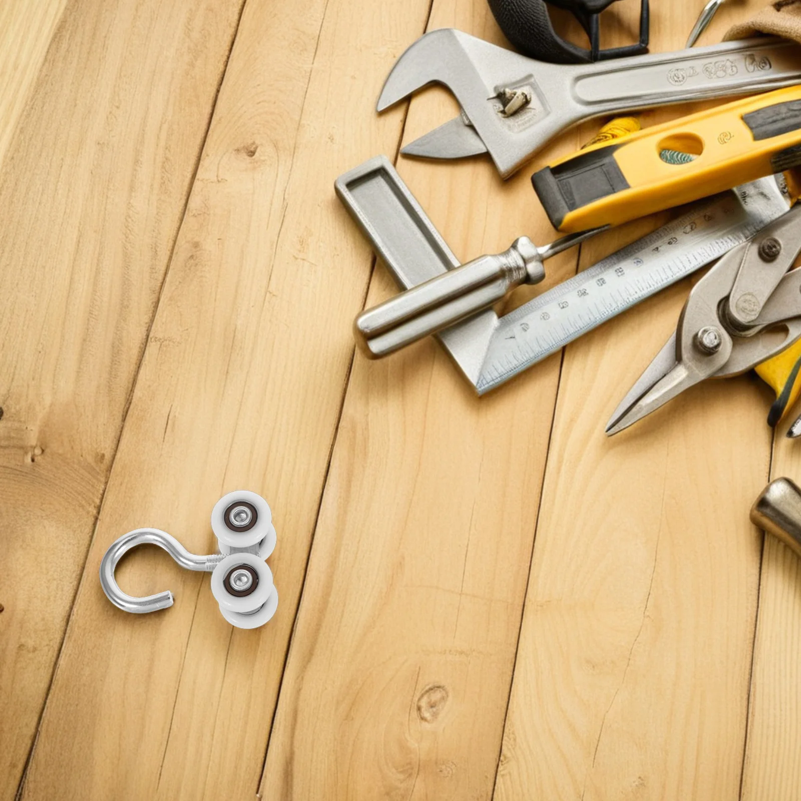 

3pcs Pulley Hook Roller Heavy Duty Metal Curtain Track Glider For Greenhouse Sunshade Door Shower Ceiling Window Treatment