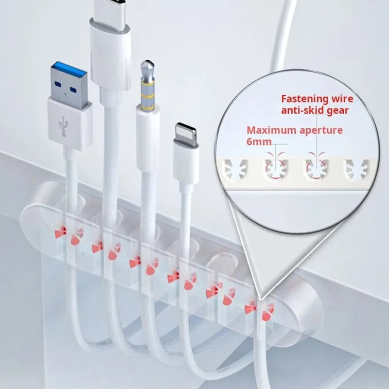 Cable Manager Desktop Computer Mobile Phone Data Cable Storage Hub Non-slip Gear Design Cable Winder