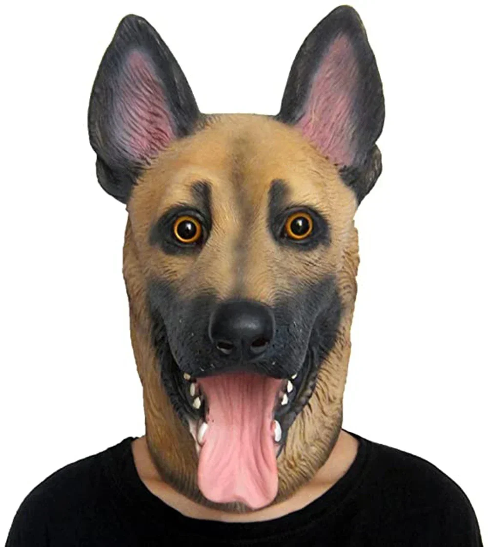 

Animal Mask German Shepherd Latex Dog HeadFull Face Adult Mask Fancy Dress Cosplay Costume Prop Halloween Carnival Masquerade