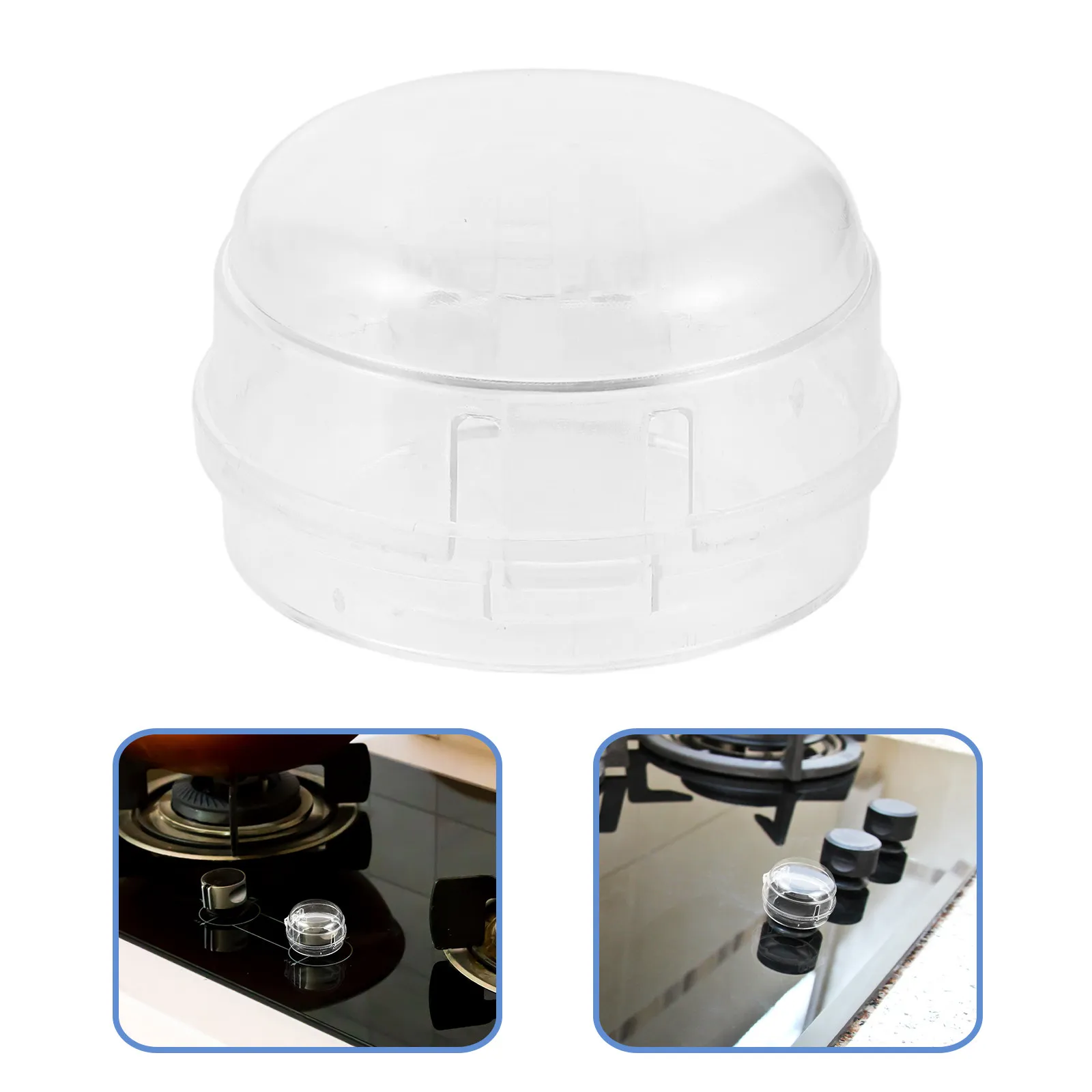 

6Pcs Gas Stove Knob Guards Transparent Heat Resistant Covers Oil Dust Protection Kitchen Stove Protector Universal Fit Safety
