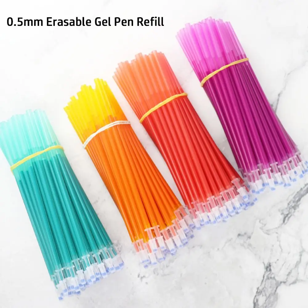 

10PCS/Set 0.5mm Smooth Colorful Ink Gel Pen Refill Erasable Writing Stationery Neutral Pen Refill Writing Tool Neutral Pen Core