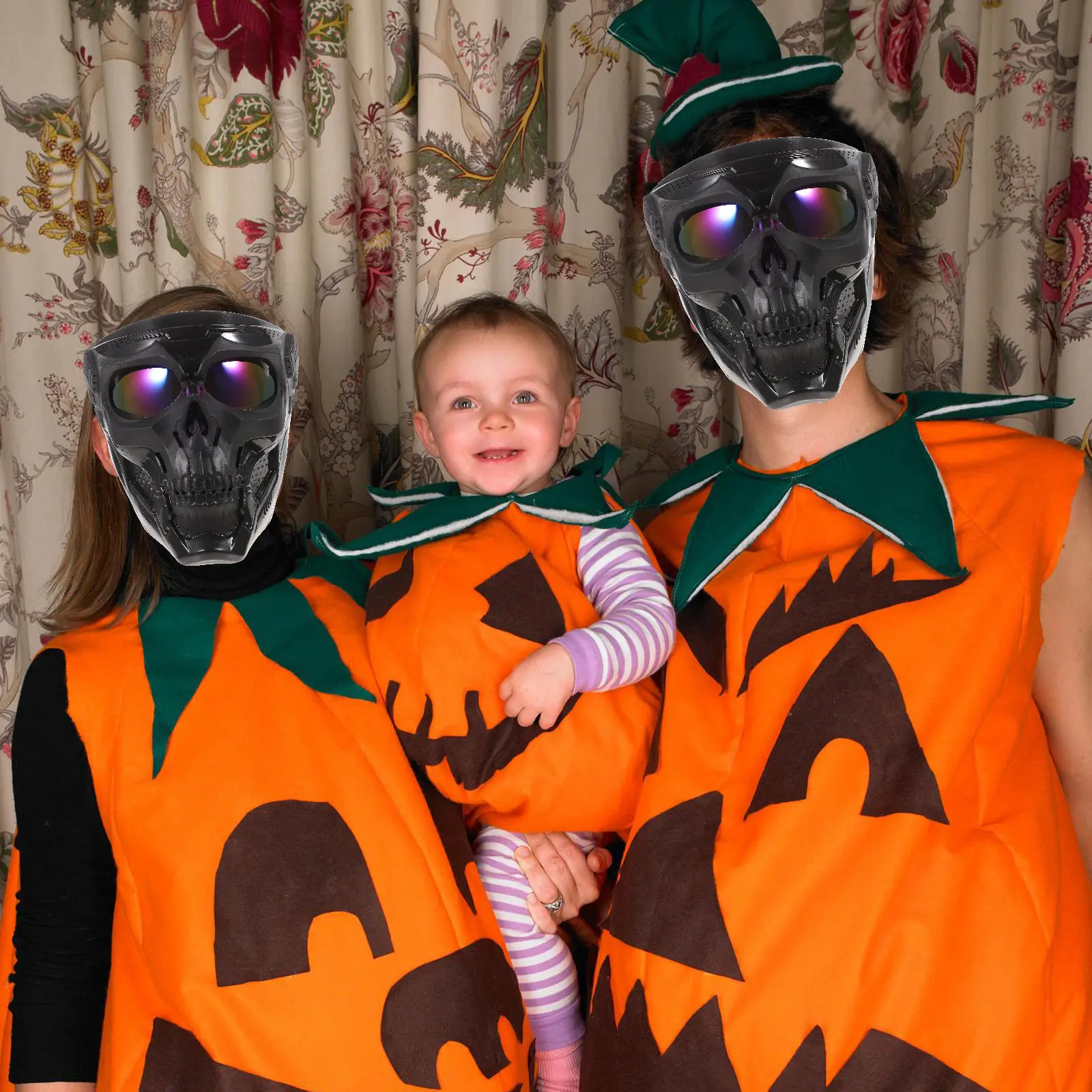 

Skull Goggles Mask Motorcycle Gear Riding Goggles Anti-Glare Anti-Uv Wear-Resistant Adjustable Strap Cosplay Halloween Carnival