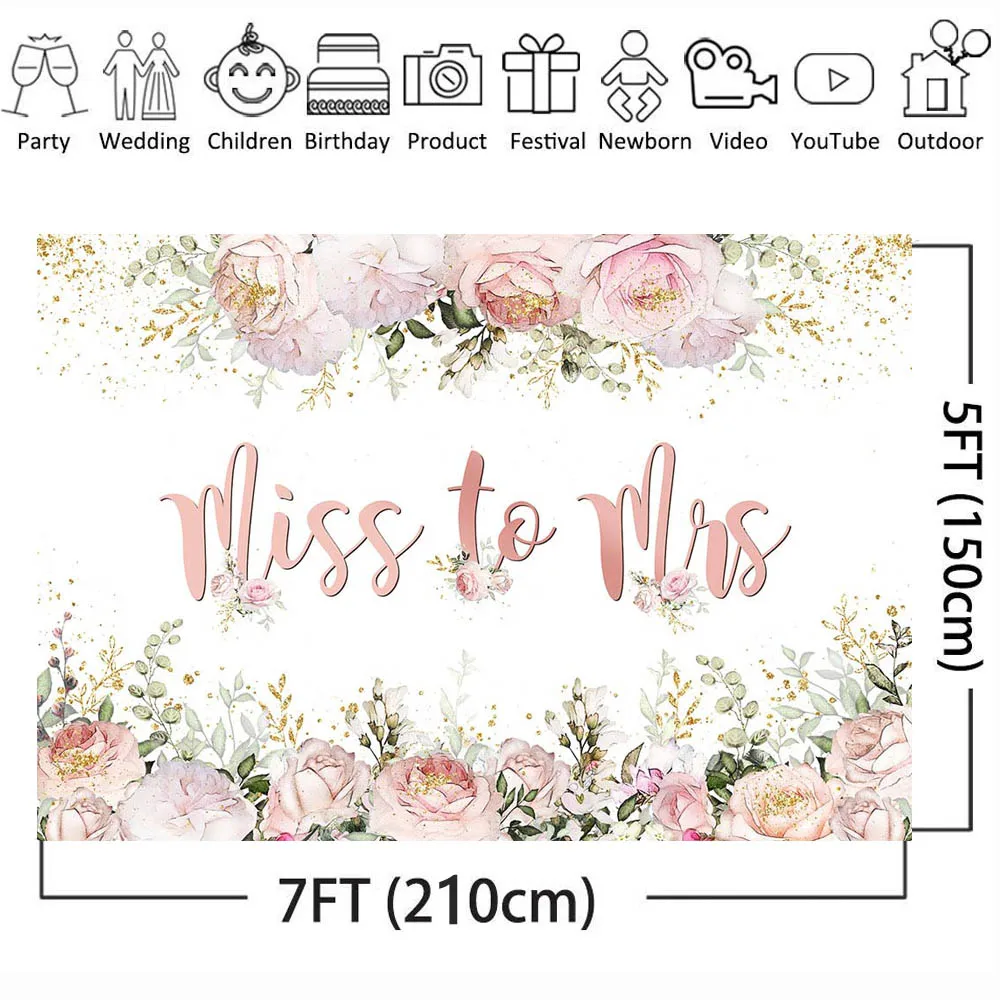 Mocsicka الزهور الوردية ملكة جمال السيدة الزفاف خلفيات للتصوير الفوتوغرافي النساء العروس والعريس الزفاف مخصص صور خلفية التقاط الصور