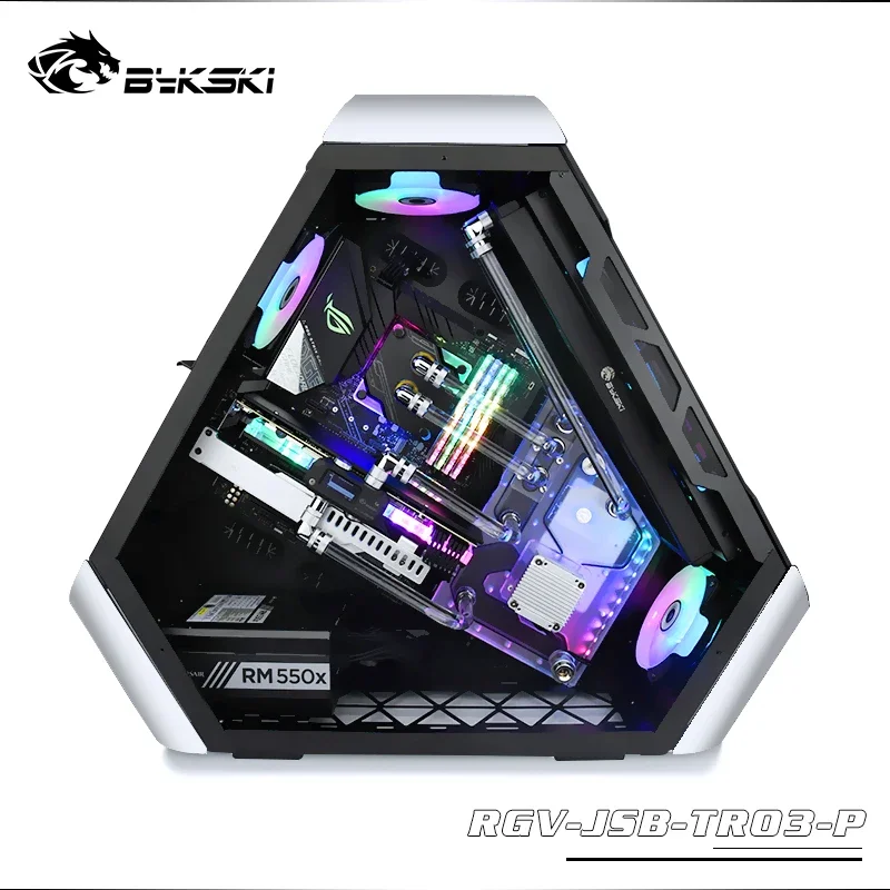 BYKSKI Acrylic Board Water Channel Kit Solution use for JONSBO TR03 Computer Case for CPU/GPU Block Support DDC Pump RGB/A-RGB