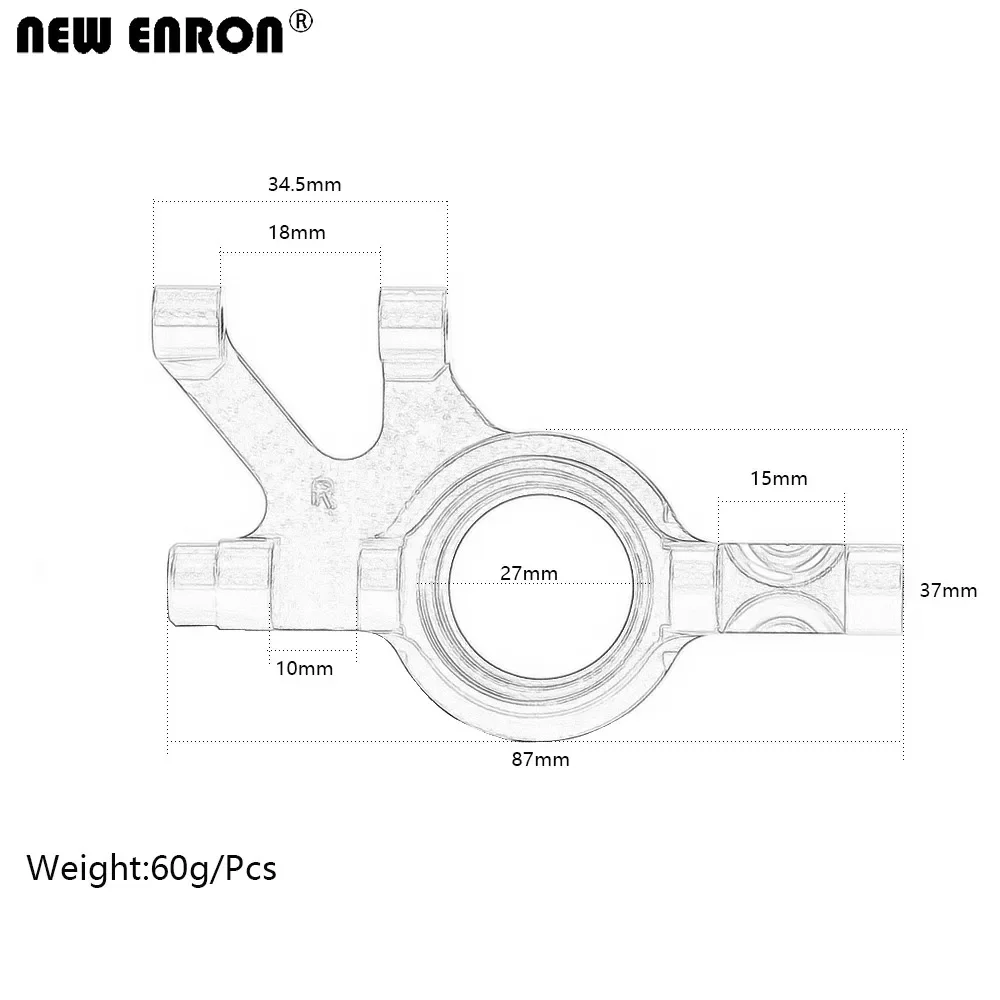 NEW ENRON Aluminum Steering Hub Carrier Blocks Left & Right #7737 For RC Car 1/5 Traxxas X-Maxx XMaxx 6S 77076-4 8S 77086-4